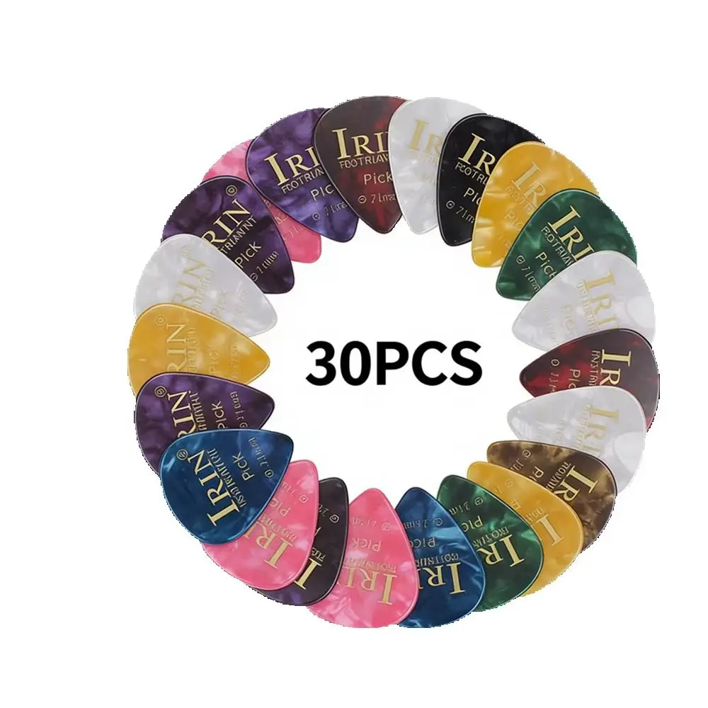 IRIN Multicolor Guitar Picks 30/50/100 Pieces Mixed ABS Premium Plastic Guitar Picks for Acoustic Electric Guitars/Bass/Ukulele
