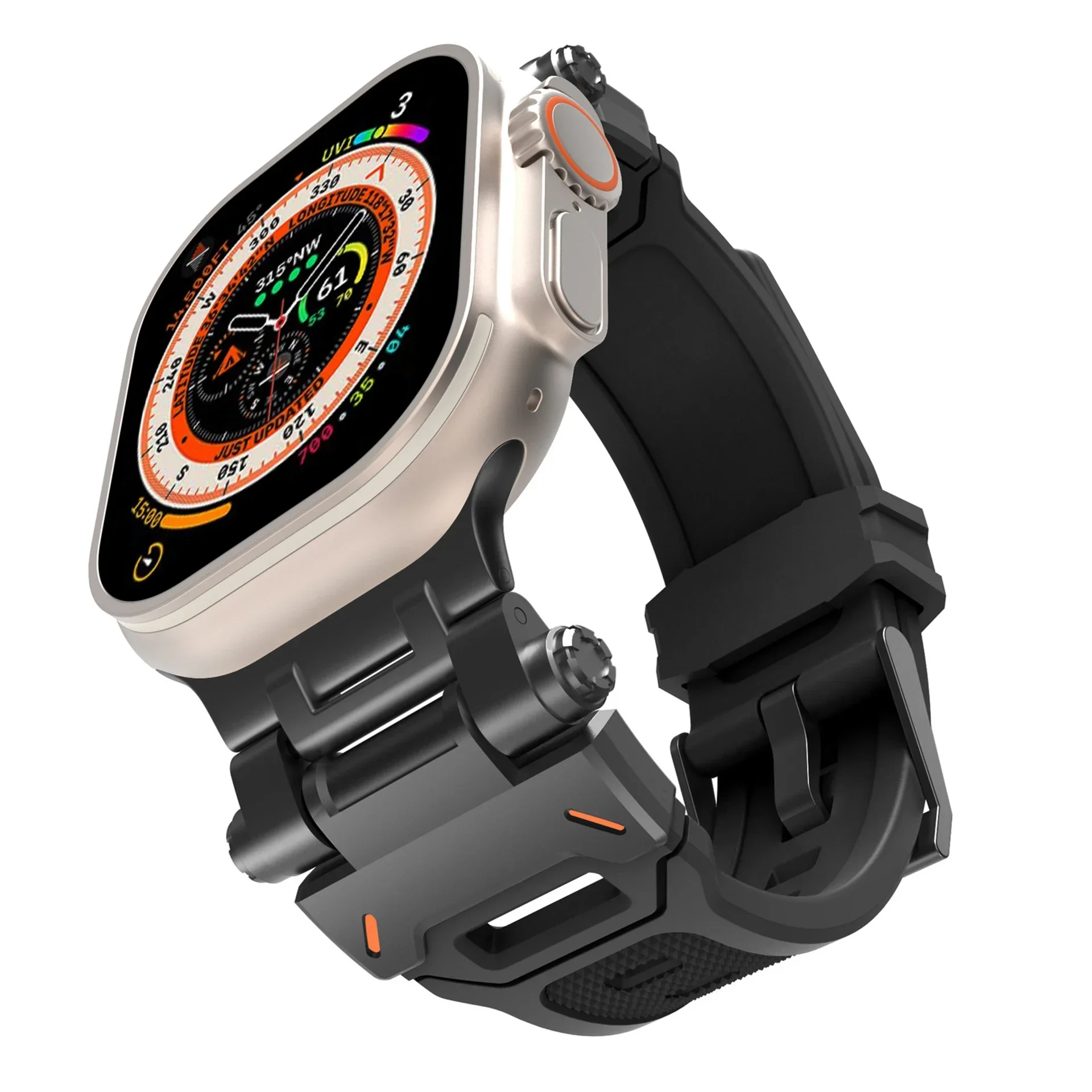 Silicone Strap for Apple Watch Strap Ultra 3 49mm 46 45 44 42mm Titanium Color Sports Watch Band for IWatch 11 10 9 87 6 5 4 SE3