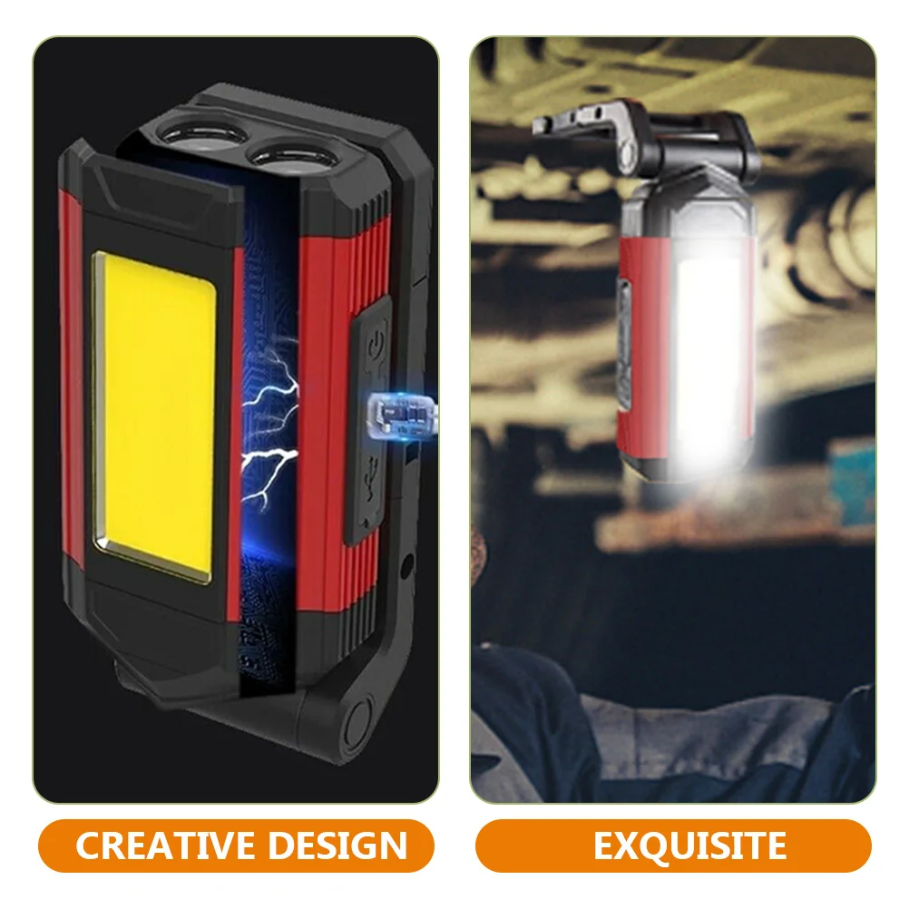 Lumière de réparation à chargement Usb, aimant intégré, projecteur haute luminosité pour l'entretien des véhicules, Construction, Camping en plein air