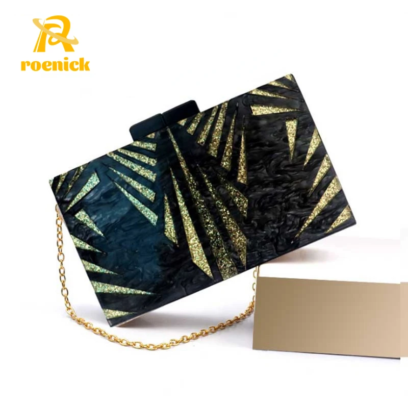 

ROENICK Women's Transparent Acrylic Evening Bags Female Dinner Party Banquet Cosmetic Day Clutch Luxury Designer Handbags Purses