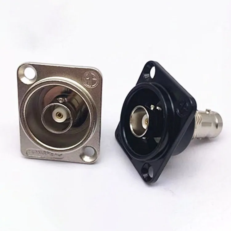 1PCS BNC Connector Double D-Type Panel Mount Female to Female Socket for CCTV Video Audio Monitoring RF Coaxial System
