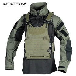Casual Autumn Men Hooded Shirts Tactical Cargo Clothes Long Sleeve Frog Suit Detachable Hooded Quick-Dry Man Hoodies Plus size