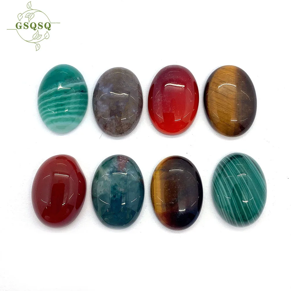 

13x18mm Non-porous Beads Oval Agate Ring Face Accessories DIY Jewelry Ring Pendant Chakra Healing Natural Stone Cabochon Beads