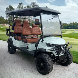 2024 New Touris 4-Wheel 4 Seat Golf Carts Street Legal Electric Golf Carts 6 Seater 48V 72V Lithium Battery Golf Cart