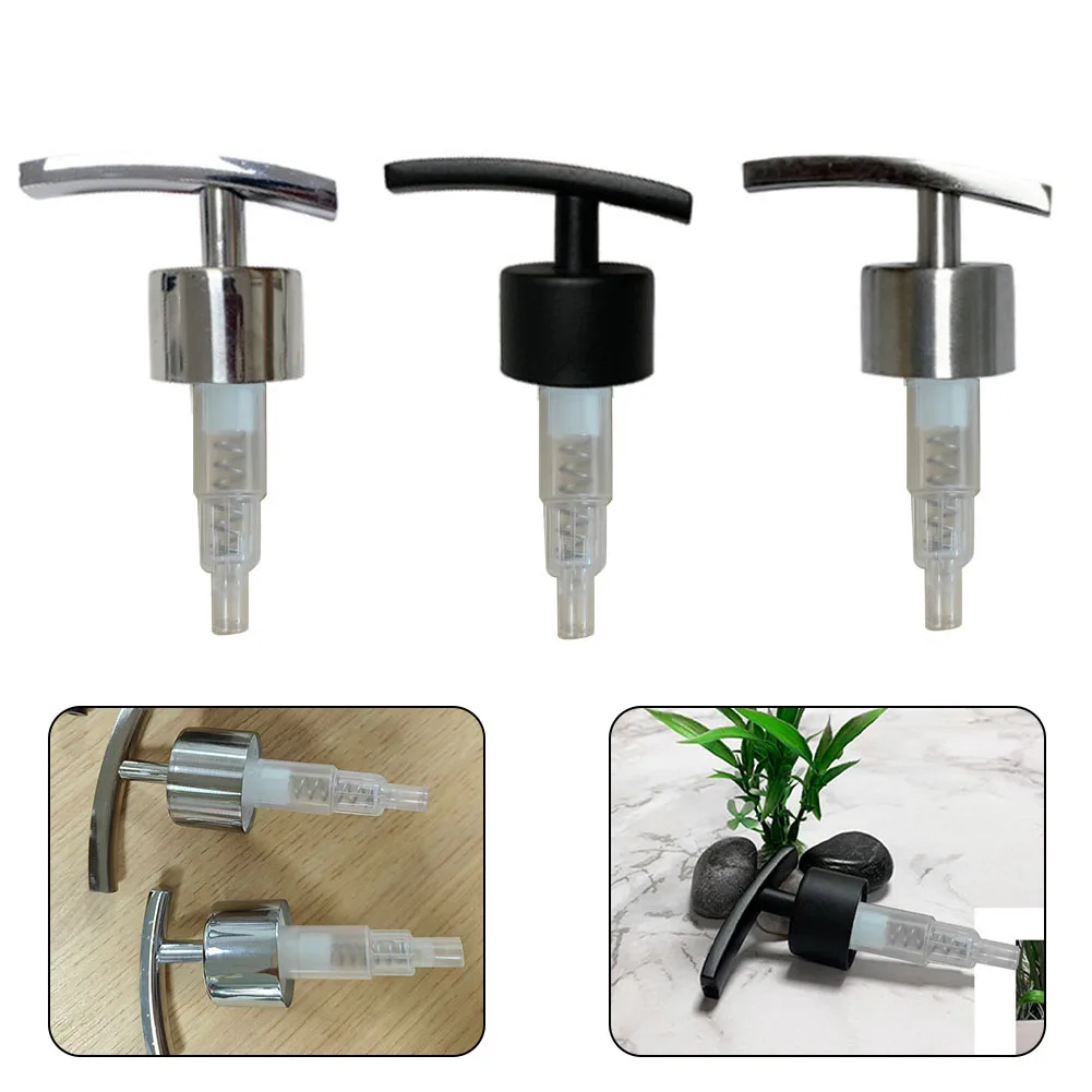 

1pcs Stainless Steel Lotion Dispenser Head Push Type Bathroom Liquid Soap Dispenser Toilet Hand Replace Lotion Shampoo Pump Tube