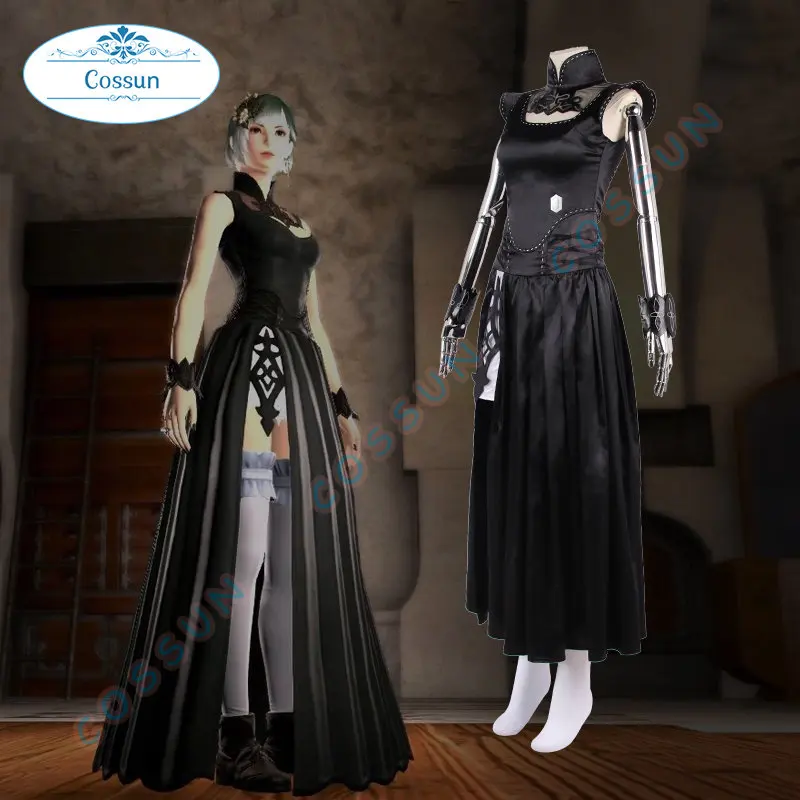 

Game Final Fantasy 14 FF14 Nier YoRHa Type-51 Robe of Casting Haut D'uniforme Uniform Cosplay Costume Party Outfit