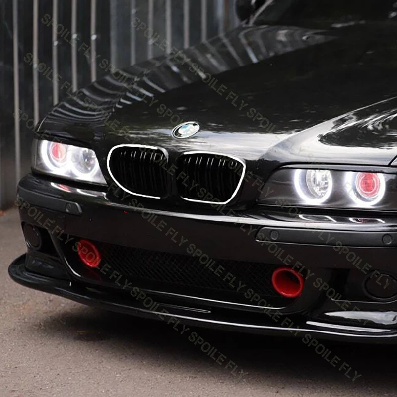 1997 To 2003 For BMW 5 Series E39 M5 M Sport Front LED Lgiht Grille Car Front Bumper Racing Grill Glossy Black ABS Grid