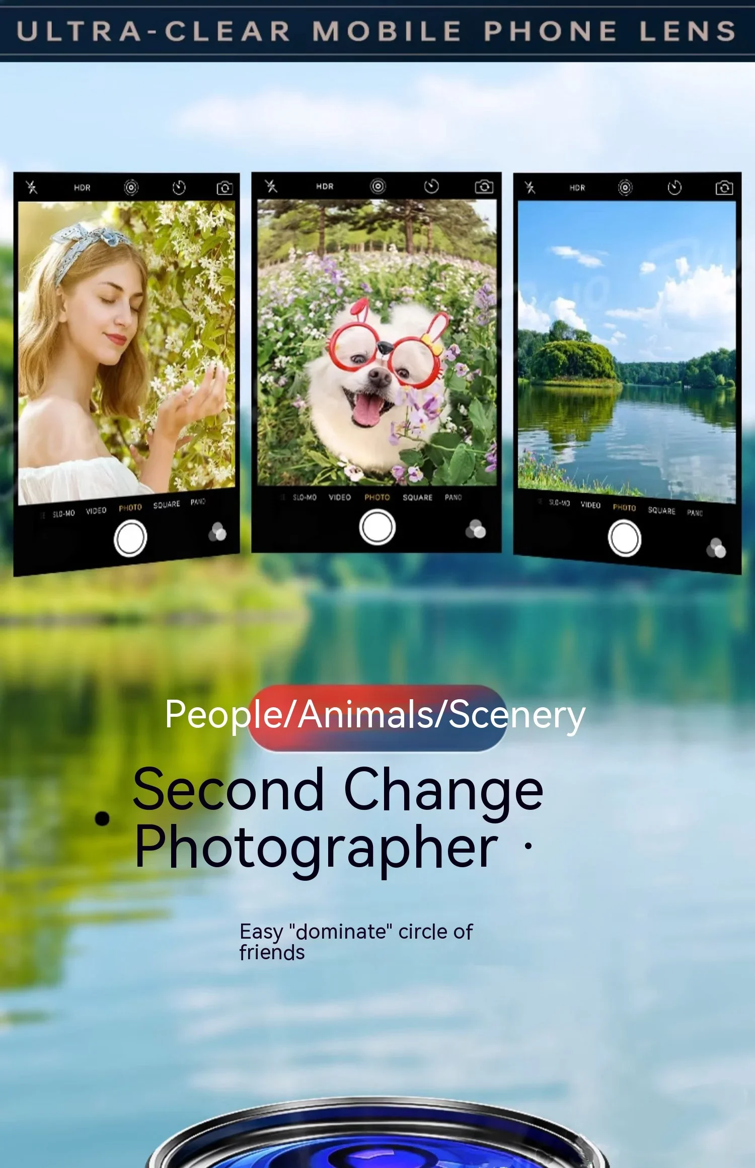 

Smartphone Universal Camera Lens Fish Eye 3 In 1 Lens Phone Photography HD Fisheye 0.62X Wide Angle 25X Macro for iphone 12 13