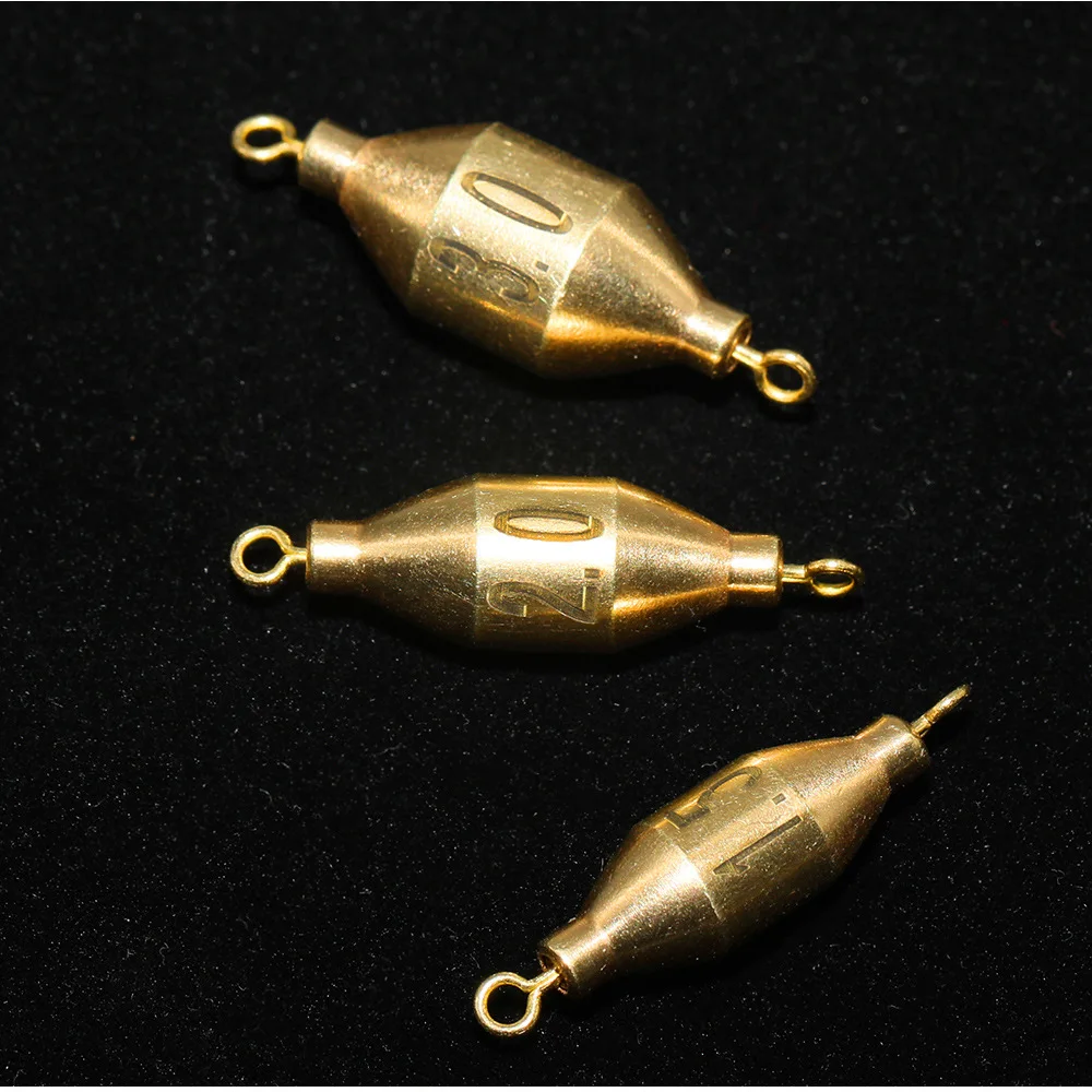 Pro Beros Messing Angel gewichte Troll ing Sinker Schwenk verbinder Zubehör 1,6 g-11g Anti-Corrision Kupfer Gewicht Down Sinker – Detail 8