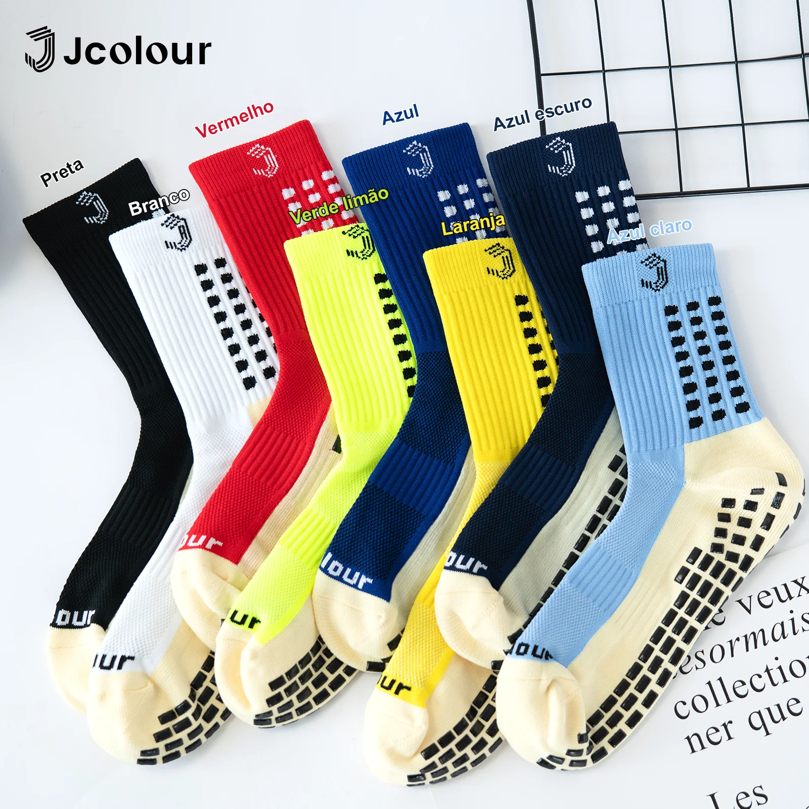 Men's Soccer Socks, Multi-color Options, Sports Socks Wholesale, Reinforced Non-slip Running Socks