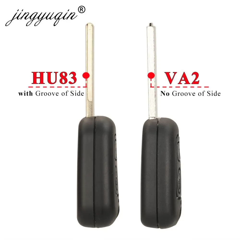jingyuqin 433MHz remoto llave de coche para Citroen C1 C2 C3 C4 Saxo Picasso Xsara Picasso Peugeot 106, 206, 306, 107, 207, 307, 407 socio Toyota