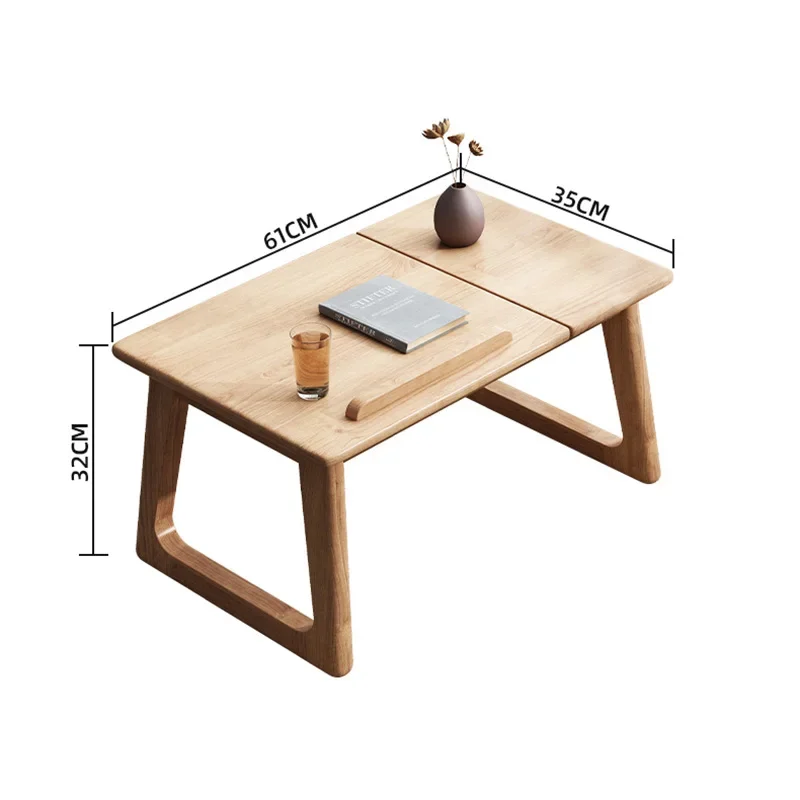 Skandynawskie drewniane niskie stoliki kawowe, składany chiński stolik do herbaty, małe japońskie biurko Tatami, domowe meble do salonu