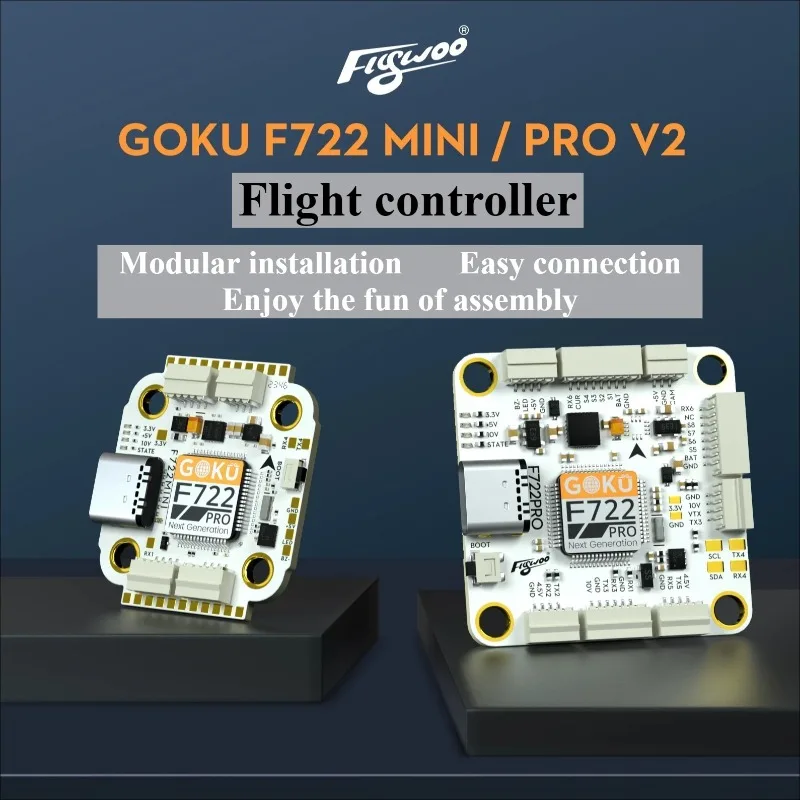 Flywoo GOKU F722 Pro V2 45A 32Bit 128K 20x20 Integrated Flight Tower Efficient Durable Upgrade Part for FPV Aerial Model