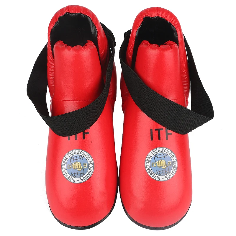 Taekwondo ITF guanti protezione per i piedi Set protezione per caviglia in pelle PU di alta qualità ITF Protector calzature Boot Boxing per bambino