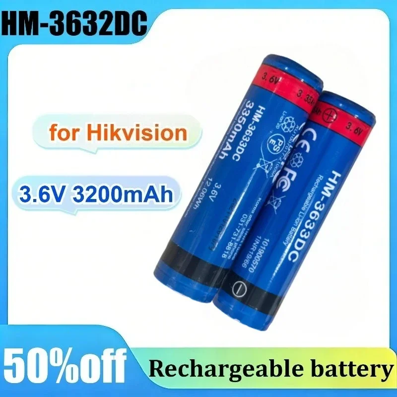 

HM-3632DC 3.6V 3200mAh Rechargeable Lithium Battery for Hikvision GQ25 GQ35 FQ25 Thermal Imaging Search Devices