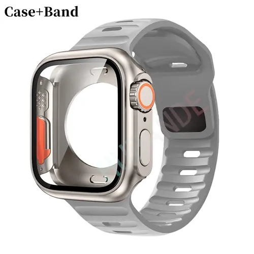 Silicone Strap For Apple Watch 44mm 45mm 41mm 40mm Bracelet + Screen Protectores Change to Ultra For iWatch Series 9 8 7 SE 6 5 - Image 46
