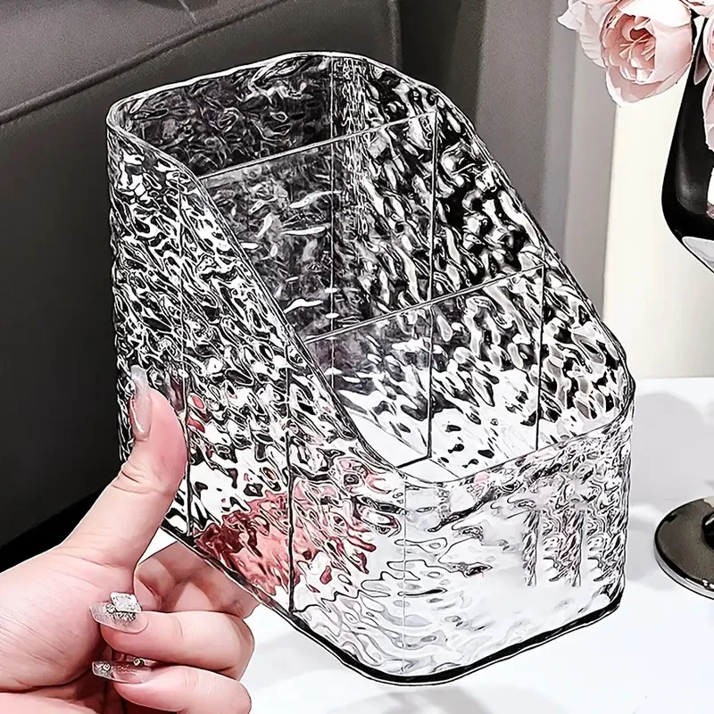 Remote Control Container Desktop Organizer with Multiple Compartments Drawer Makeup Brush Lipstick Holder for Home Storage