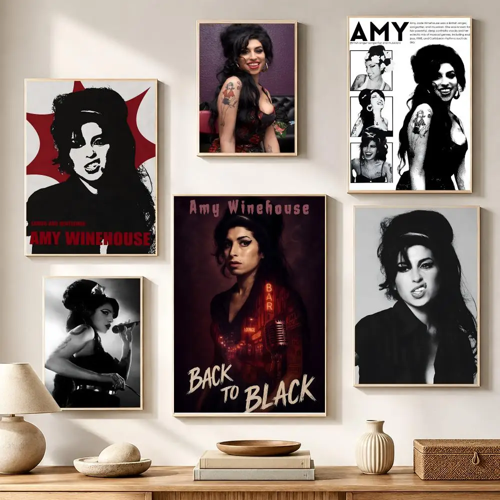 Singer Amy Winehouse Poster High-definition waterproof stickers, suitable for home décor, gifts, and holiday decorations