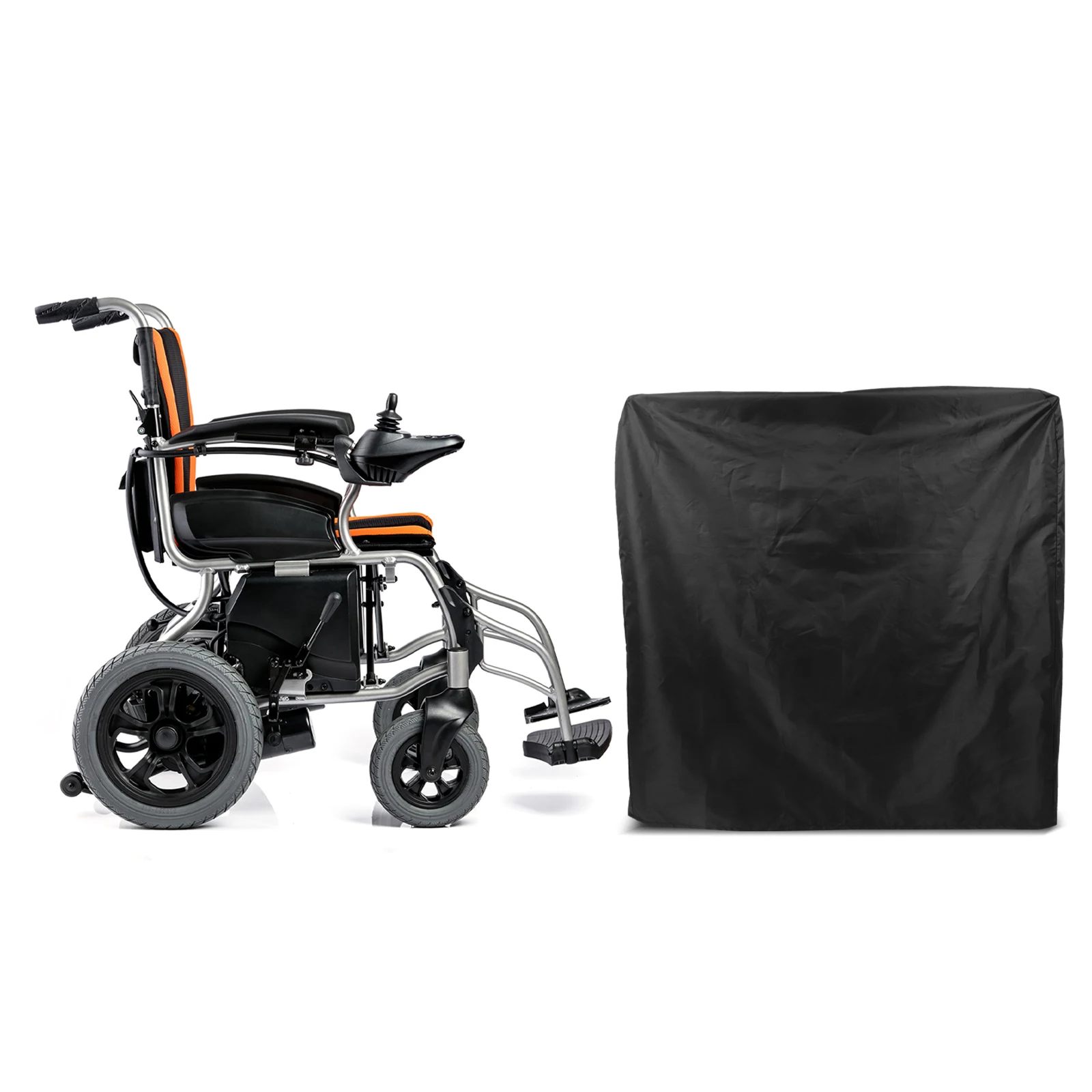 

Electric Wheelchair Protective Cover Large Size Waterproof Dustproof Foldable Black Suitable Durable Oxford