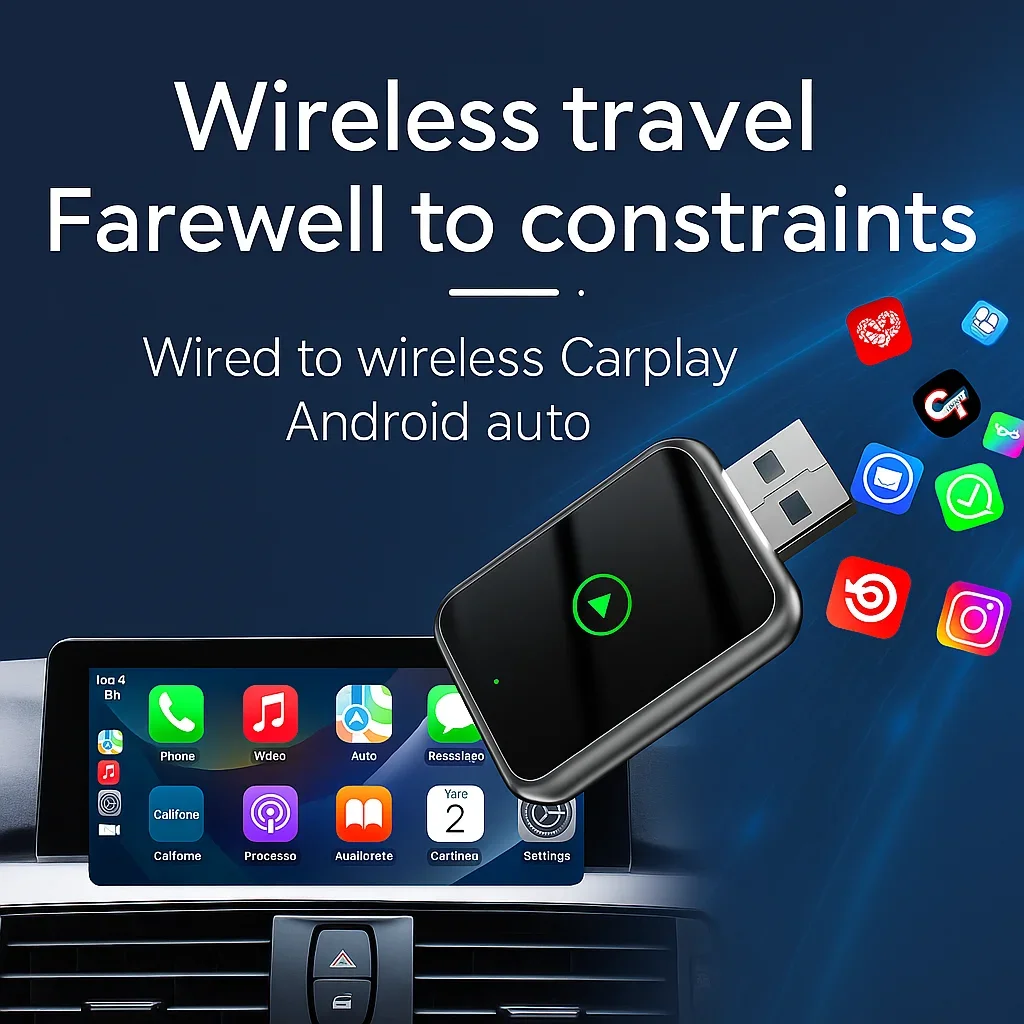 

Беспроводной адаптер CarPlay моделя 2025 года для EXISTING только проводных автомобилей CarPlay — преобразование проводов в беспроводной CarPlay/Android Auto | Обновление