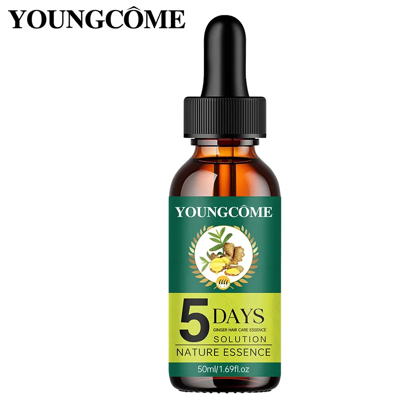 1/2PCS Ginger Hair Essential Oil: Strengthening & Smoothing Treatment for All Hair Types with Natural Nourishment