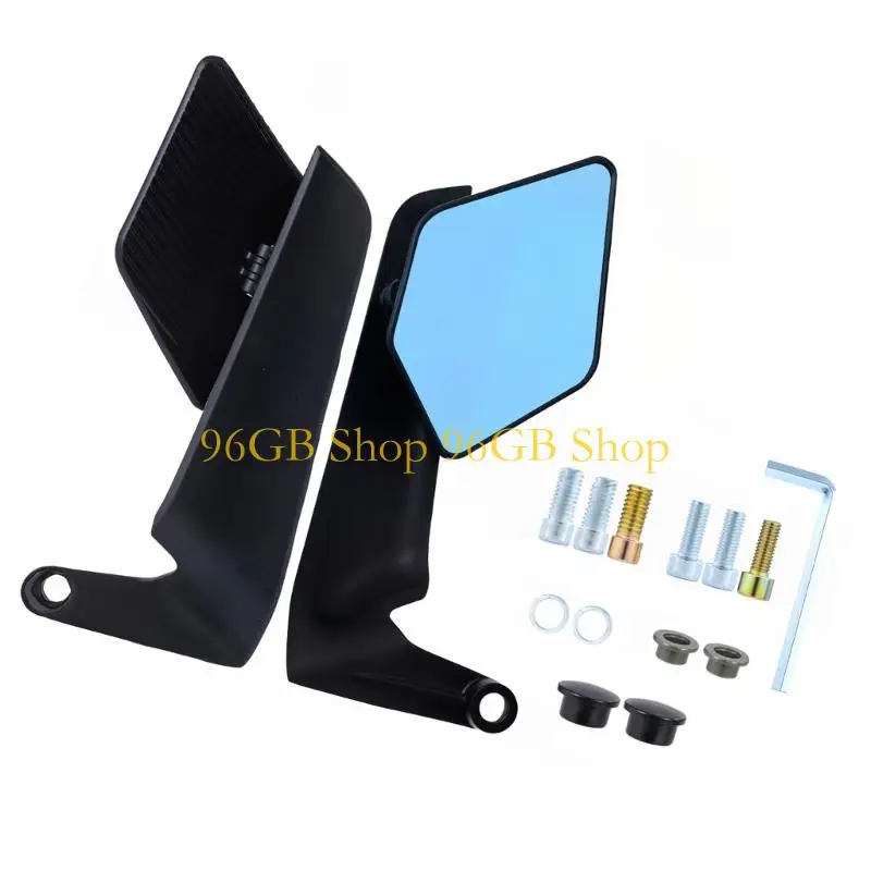 96GB High Visibility Motorcycle Side Mirror Easy Installation Vibration Reduction Ridings Handlebar Mirror