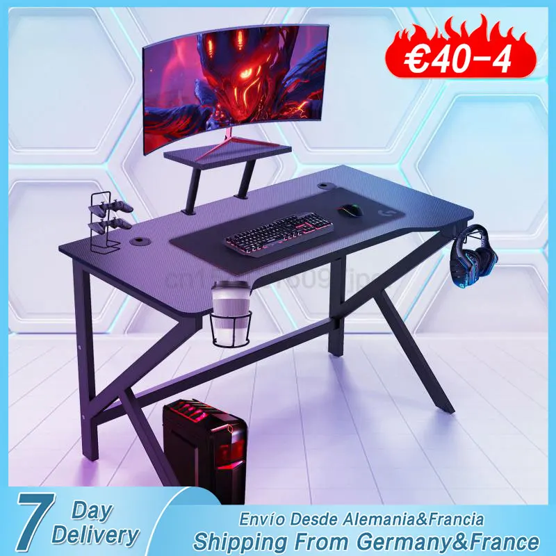 20 Styles Esports Desks Multifunctional Solid Wood Waterproof Decks With Display Screens Display Racks Desks For Bedrooms HWC