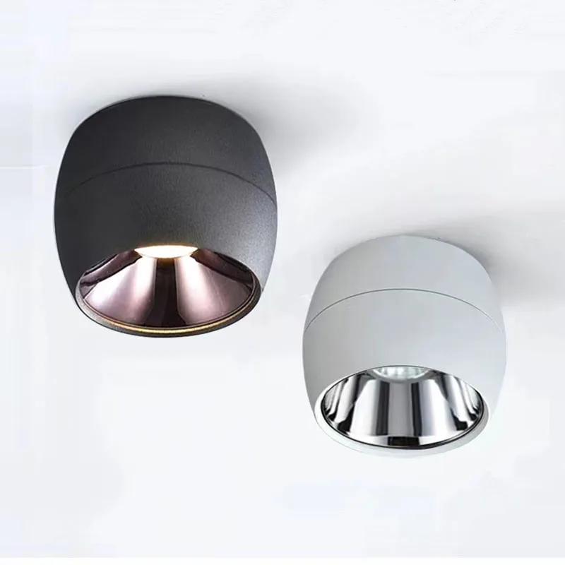 Dimmable LED ceiling light 5W 7W 10W 15W Nordic surface mounted COB spotlight LED downlight, background wall lighting AC85-265V