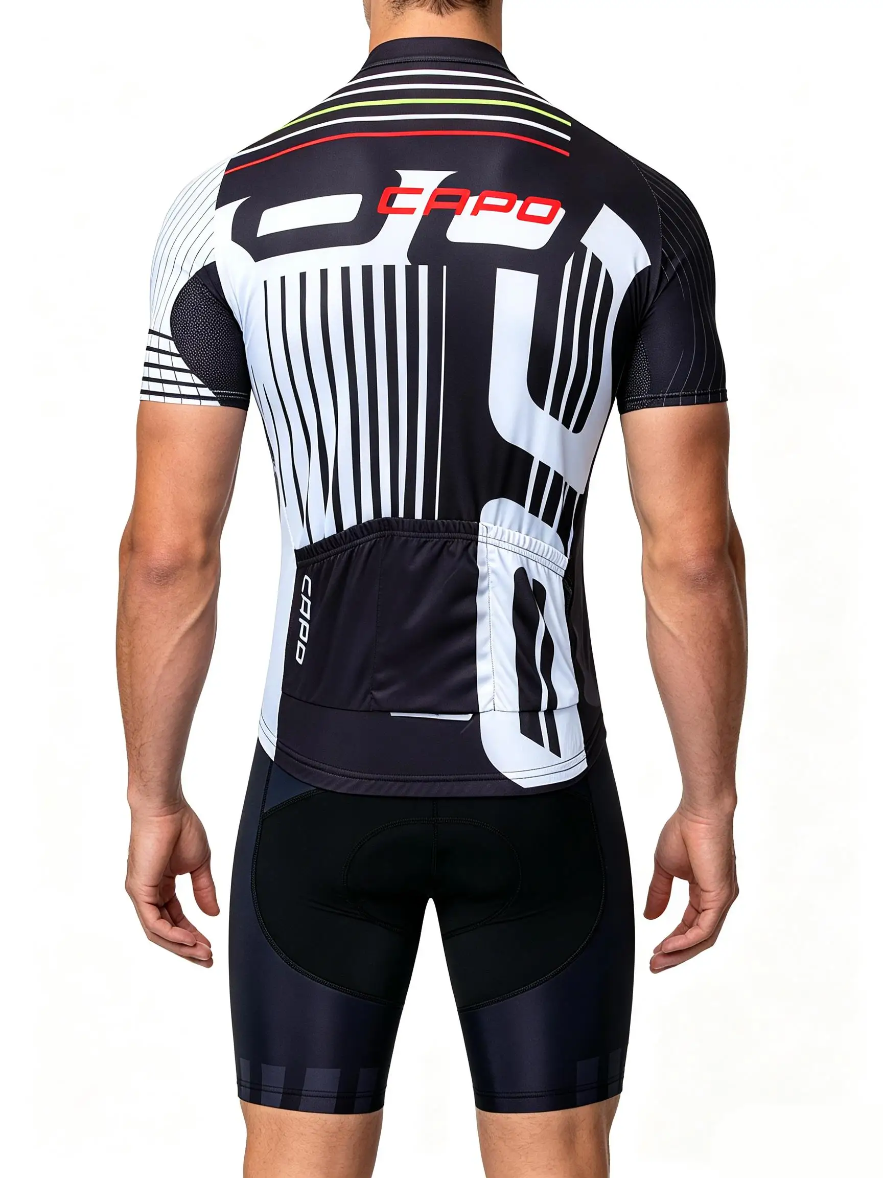 CAPO Cycling Jersey Set Summer MTB Uniform Bike Ropa Ciclismo Men Bicycle Clothes Short Sleeve Cycling Clothing Maillot Culotte