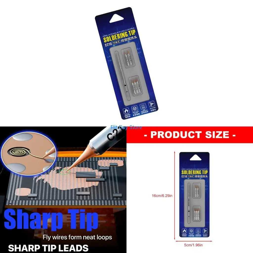 F92C C210 Tip Set for Detail Soldering, Circuit Repair and Part Replacement