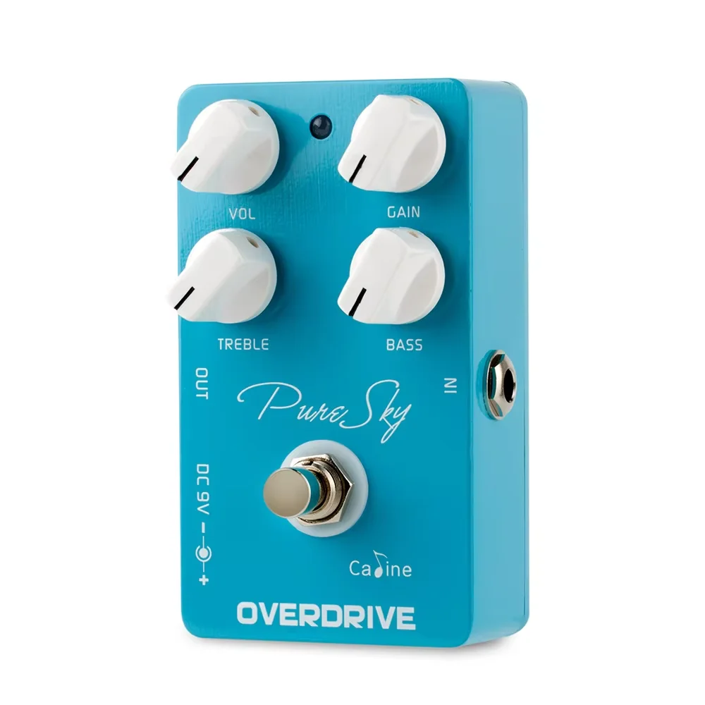 Caline Pure Sky OD Pedal de guitarra, Overdrive, True Bypass, acessórios elétricos, limpo, efeito guitarra, CP-12