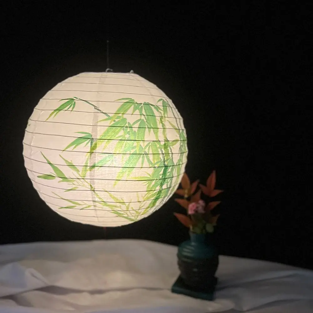 

Holiday Supplies Round Paper Lantern Lampshade Hanging Decoration Paper Lamp Antique 30cm Hanging Lantern Ball Party Decoration