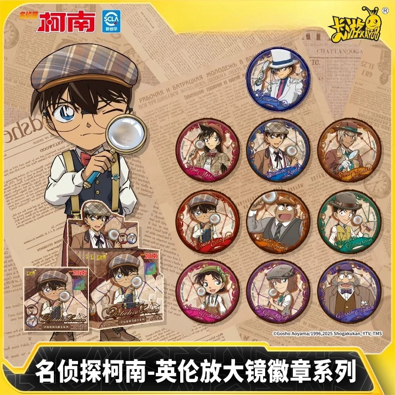 

KAYOU Detective Conan Tin Badge Series, Official Enamel Pins Collection, Anime Character Metal Pins for Bag Decor Gift for Fans