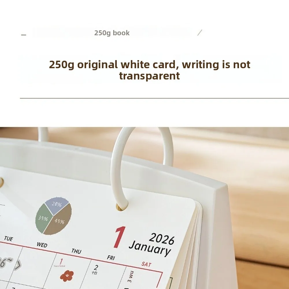 

Gift Simple 2026 Calendar Thick Paper High Appearance Memo Calendar Knickknacks Creative Desktop Calendar Desk Accessories