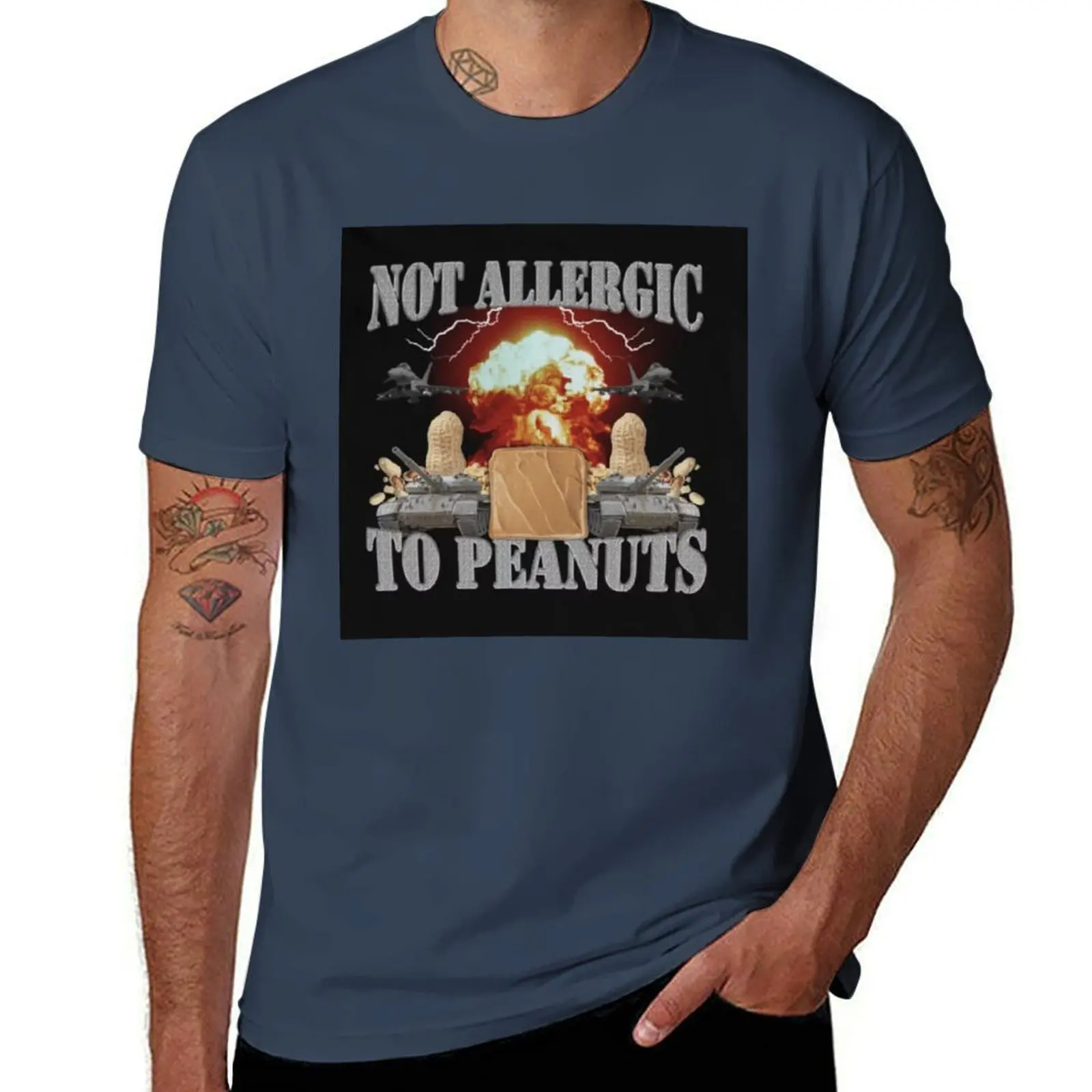 Allergic to Not Peanuts T-Shirt Big and Tall Short Sleeve Tee