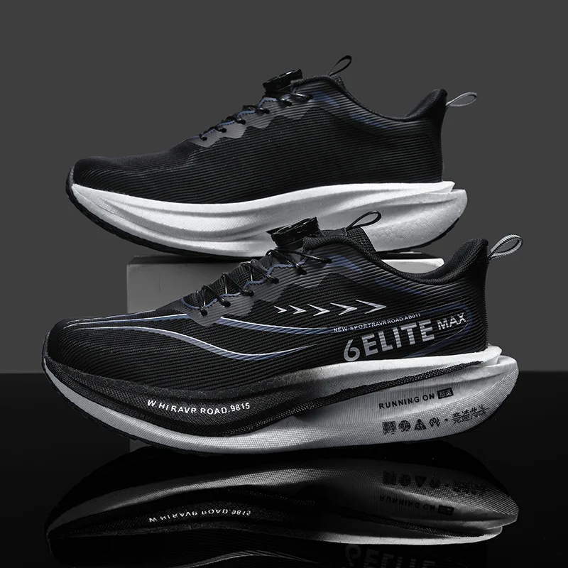 Men Carbon Plate Running Shoes Breathable Athletic Sneakers Shock Absorb Trainers Outdoor Marathon Jogging Women Tennis Shoes view 4
