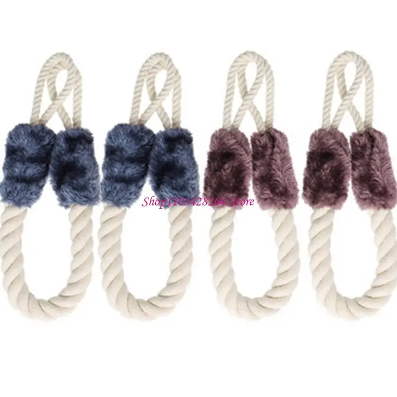 60cm Length Baby Safety Door Stop Cord Cotton and Polyester Rope Keep Door Secure Open with Easy Installation