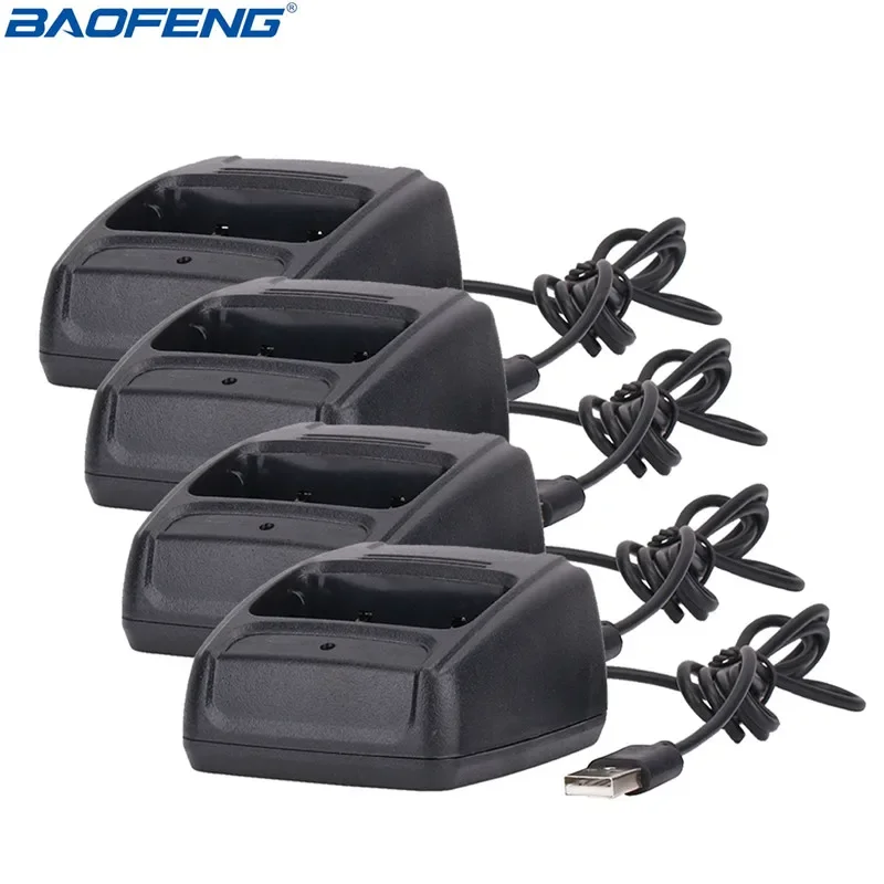 4pcs Baofeng 888s USB Li-ion Radio Battery Charger Input 5V 1A for Baofeng BF-888S Walkie Talkie USB Charger