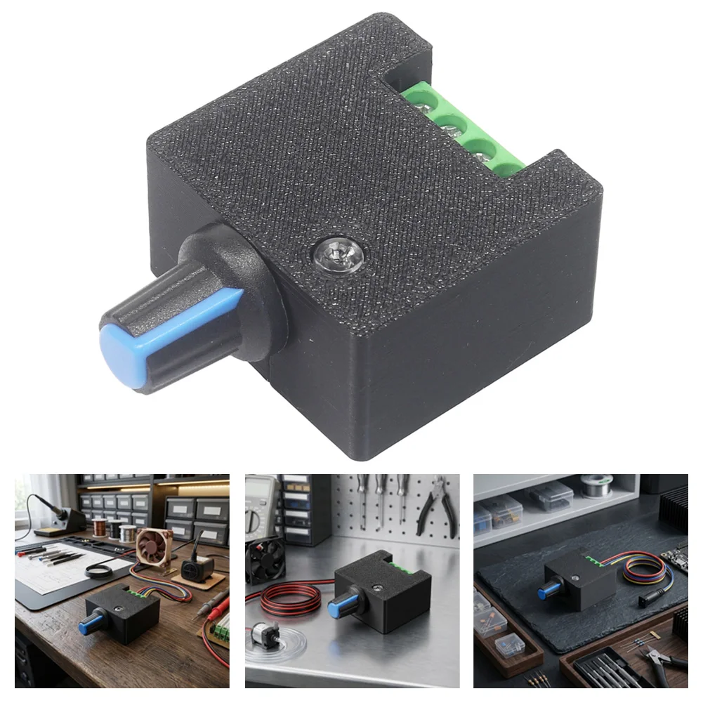 DC 12V-24V 3A Fan Speeds Controller For PWM Dimmer For Computer Cooling USB Protection Black Industrial Control Switch