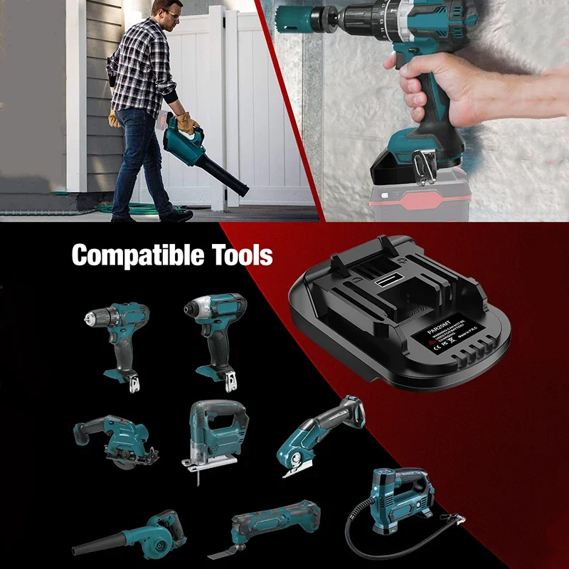 Для литий-ионных аккумуляторов Parkside 20 В для аккумуляторов Ein-hell/Bosch/Makita 18/20 В, электроинструменты PAR20EIN PAR20BOS PAR20MT, адаптер аккумулятора