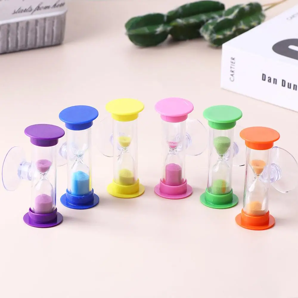 Colorful Mini Tooth Brushing Shower Timer Time reminder Rotatable For Kids Sand Clock Time Funnel Desktop Ornament Hourglass