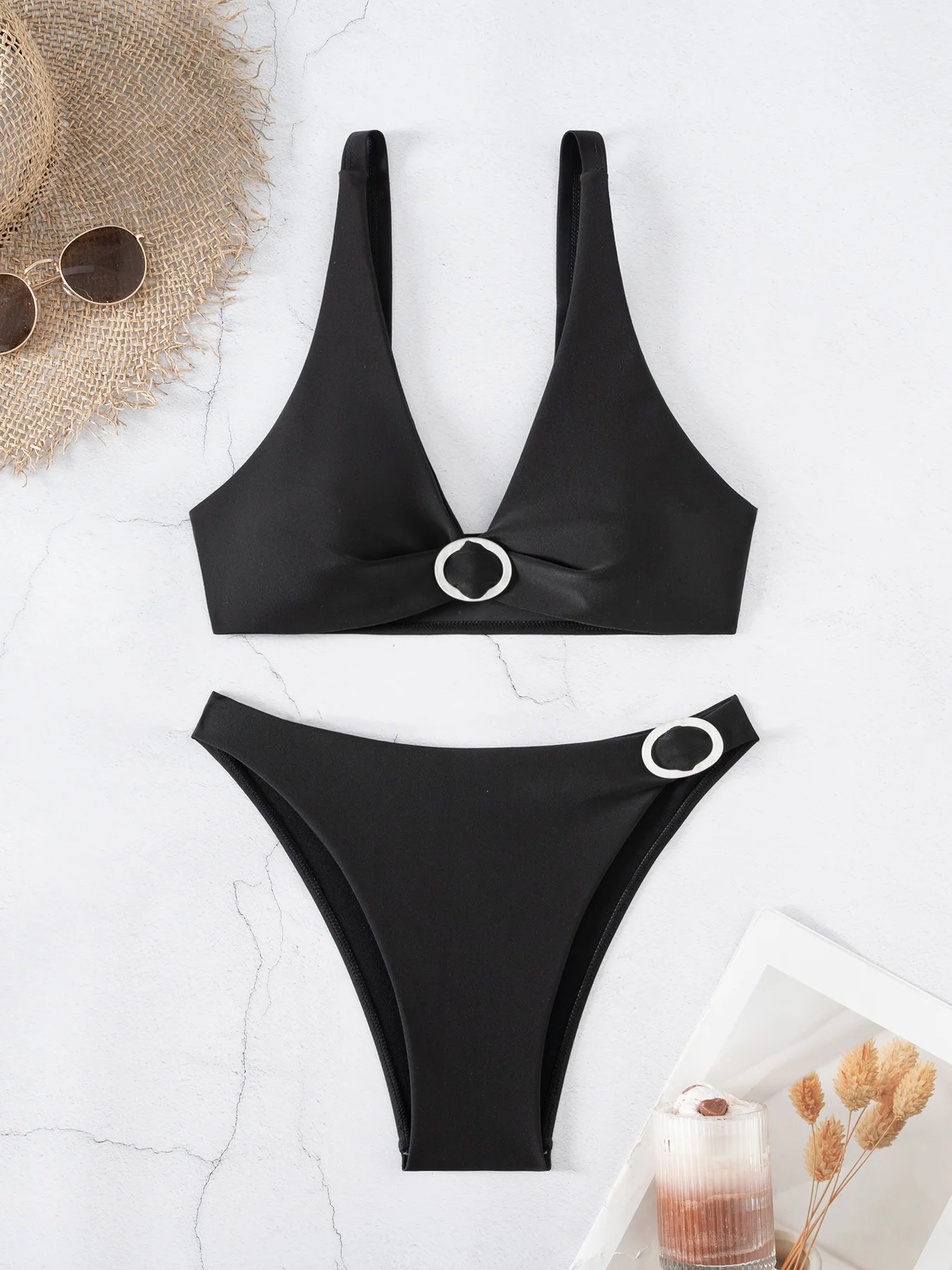 ZTVitality Sexy Black Bikini Set 2025 Biquini New Arrival Push Up Swimsuit Women's Swimwear Summer Beachwear Moda Praia Feminina