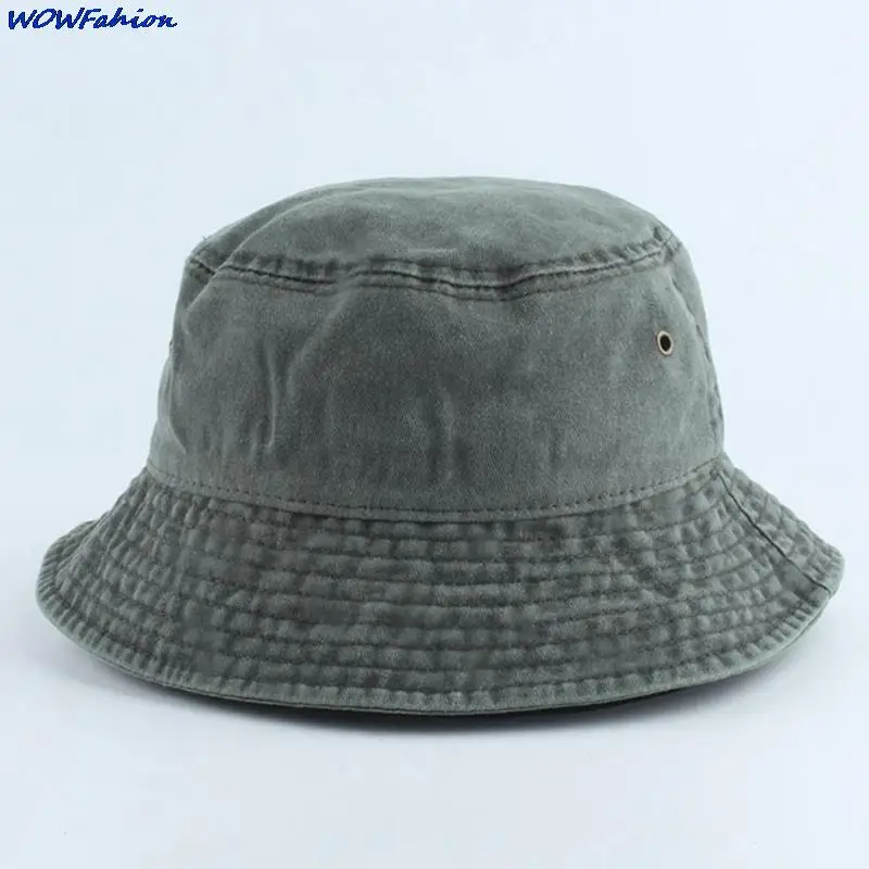 Fisherman's Hat for Women Summer Japanese Washed Denim Bucket Hat Unisex Bob Caps Hip Hop Gorros Men Panama Windproof Bucket Hat