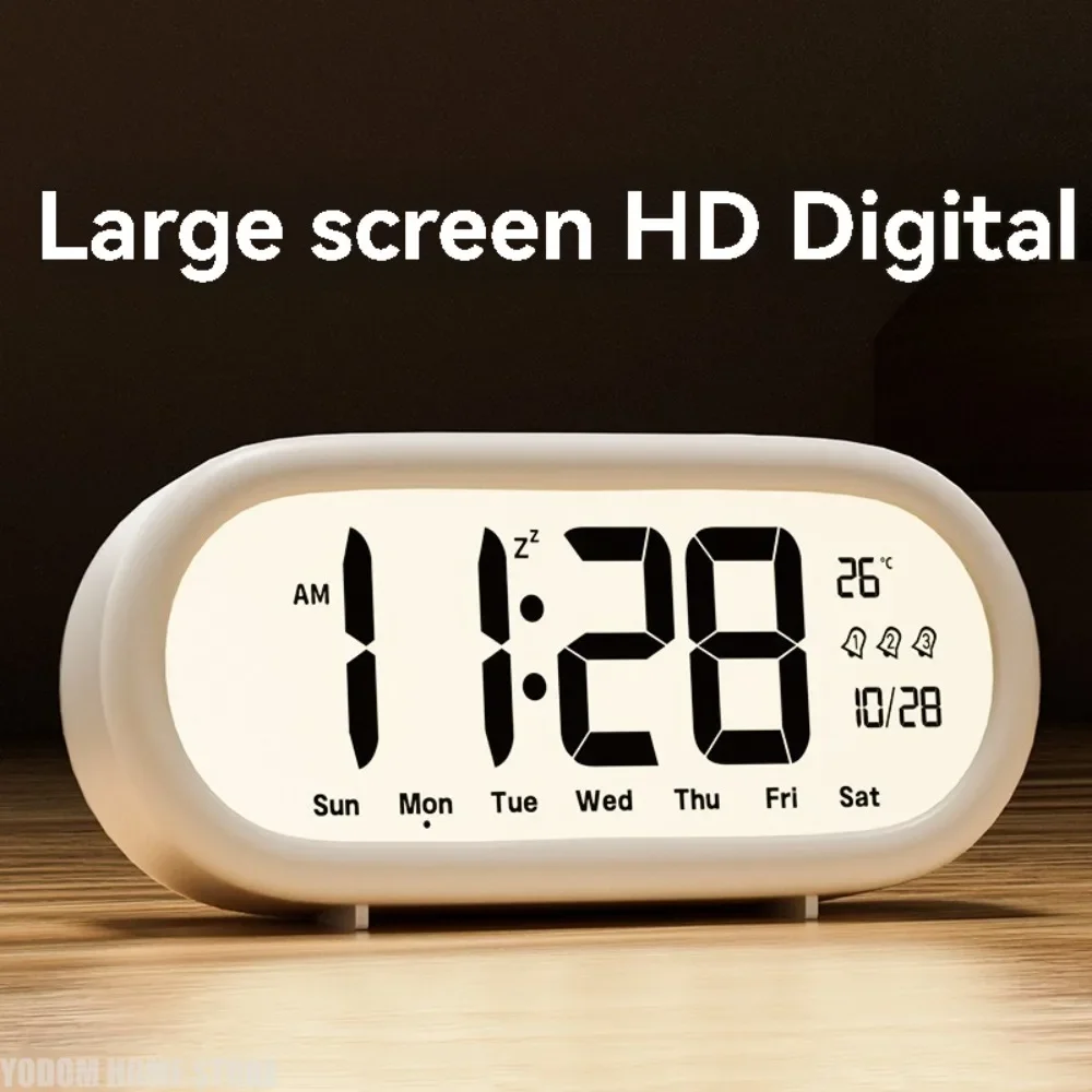 1PC Alarm Clock for Students Large Screen Clear Numbers New Smart Electronic Clock Desktop Children's Home Products