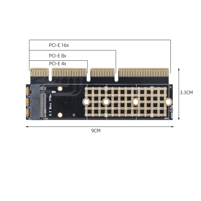PCIE NVME SSD Adapter Expansion Card Riser PCIE Express 3.0 X1/X4/X8/X16 to M Key Converter Support 2230 2242 2260 2280 NVME SSD