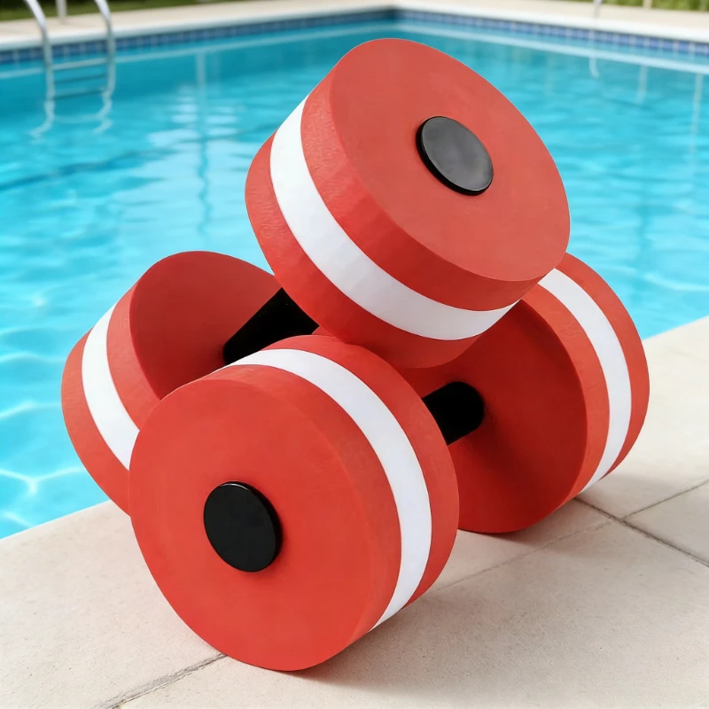 EVA Water Dumbbells Lightweight Foam Floating Dumbbell for Swimming Pool Fitness Weights Aerobics Exercise Barbell