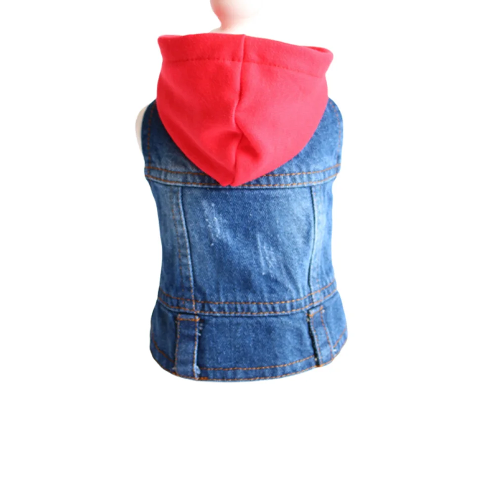 

Vest Denim Jacket For Small Dogs Chihuahua Poodle Puppy Bulldog Yorkie Four Seasons Fashion Retro Style Lapel Collar Button