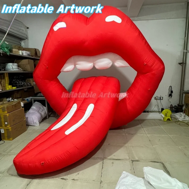 Customized Valentines Day Display Giant Inflatable Mouth Lips Design for Decoration Toy