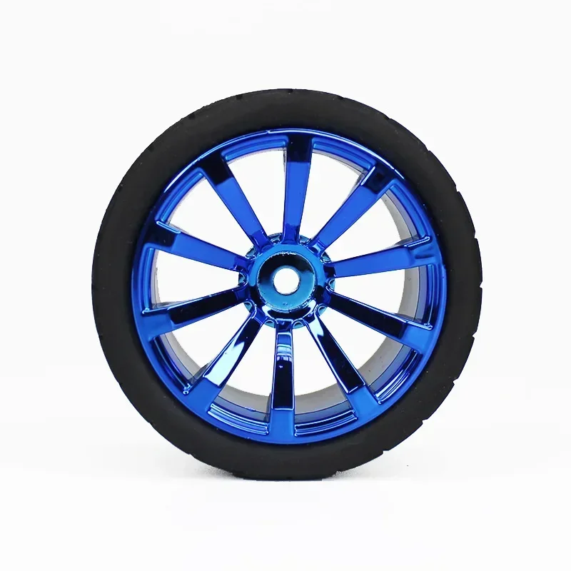 4PCS 1/10 Rubber Tire RC Racing Car Tires On Road Wheel Rim Fit For HSP HPI RC Car Part Diameter 65mm Tires 94123-94122