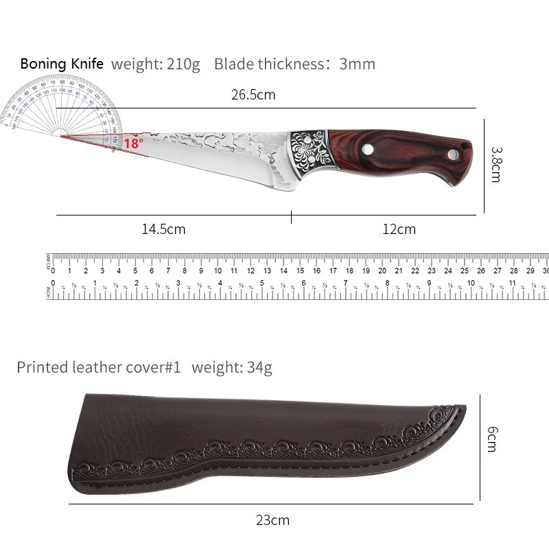 Boning Knife Chef\'s Knives Professional Knife Tool Hand Forged Meat Kitchen Knives Forged Steel Chef Kitchen Tool